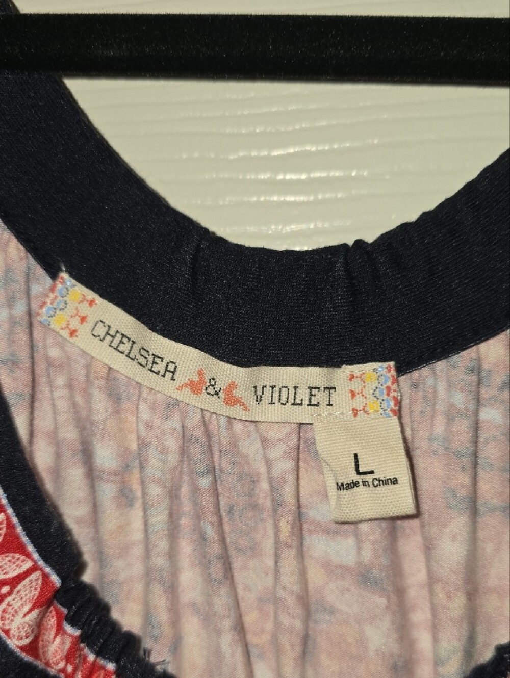 Chelsea & Violet Red Paisley Tie-Neck Long Sleeve Dress - Picture 2 of 6